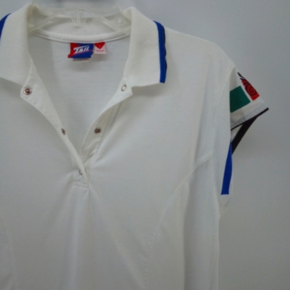 Vintage Y2K Tail Golf Sports Polo Shirt S Cotton Blend Jersey Made in USA White